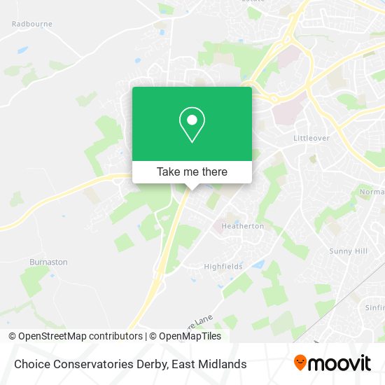 Choice Conservatories Derby map