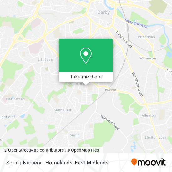 Spring Nursery - Homelands map