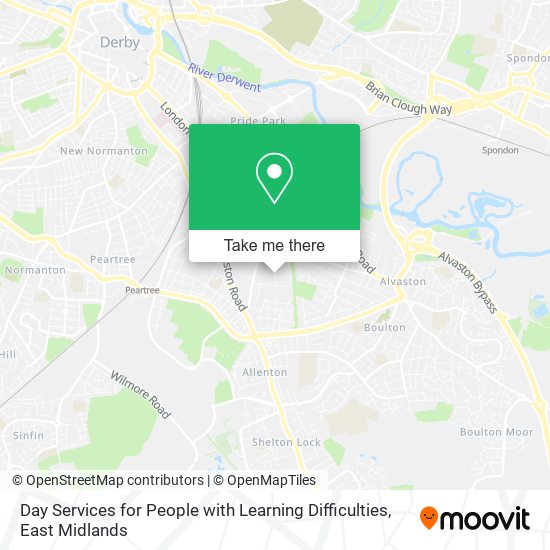 Day Services for People with Learning Difficulties map