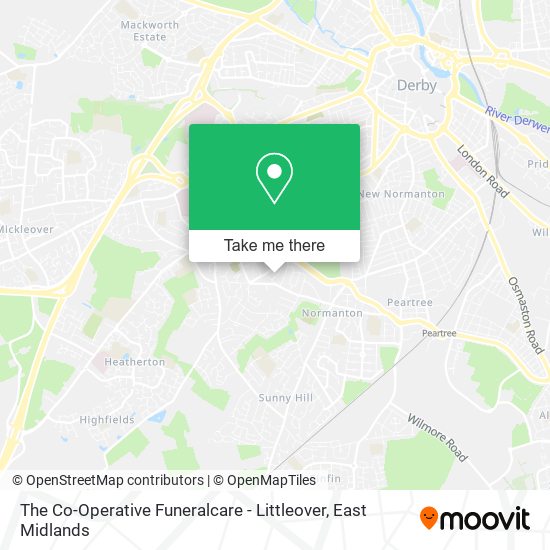 The Co-Operative Funeralcare - Littleover map