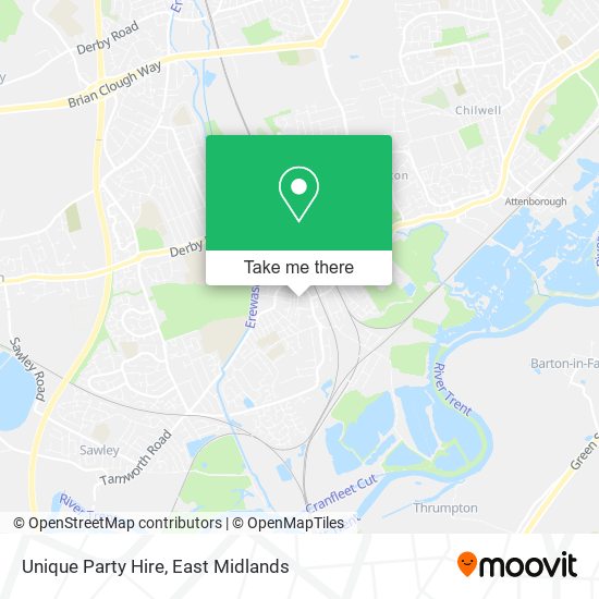 Unique Party Hire map