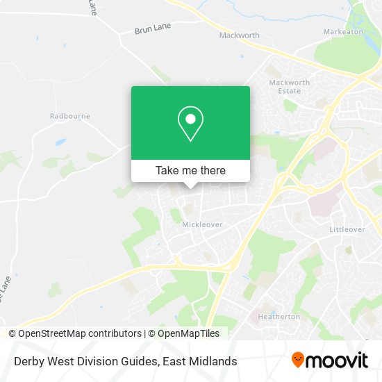 Derby West Division Guides map