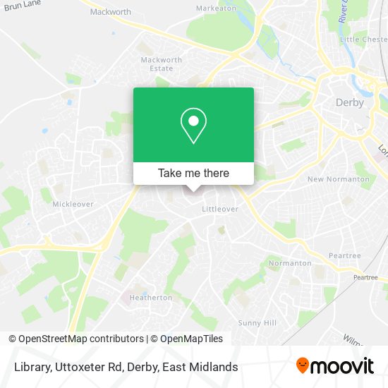 Library, Uttoxeter Rd, Derby map