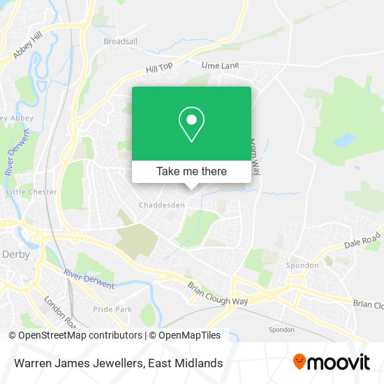 Warren James Jewellers map