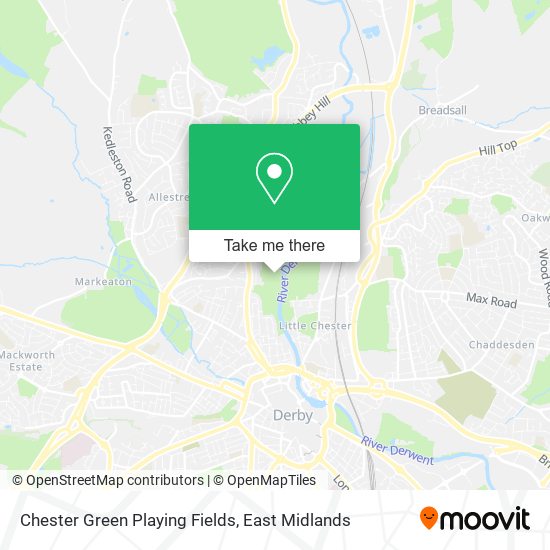 Chester Green Playing Fields map