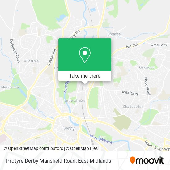 Protyre Derby Mansfield Road map