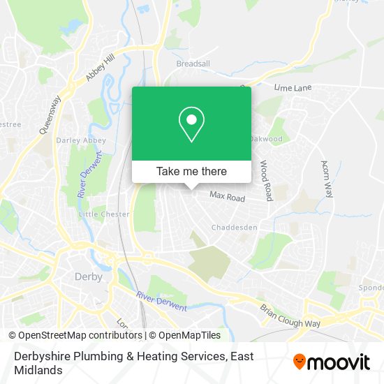 Derbyshire Plumbing & Heating Services map