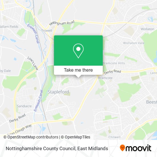 Nottinghamshire County Council map