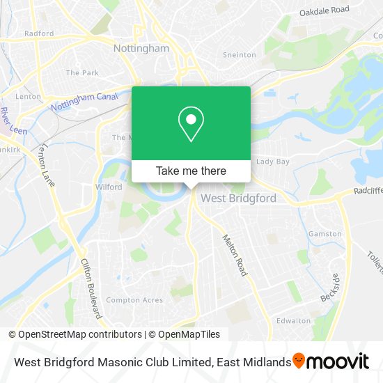 West Bridgford Masonic Club Limited map