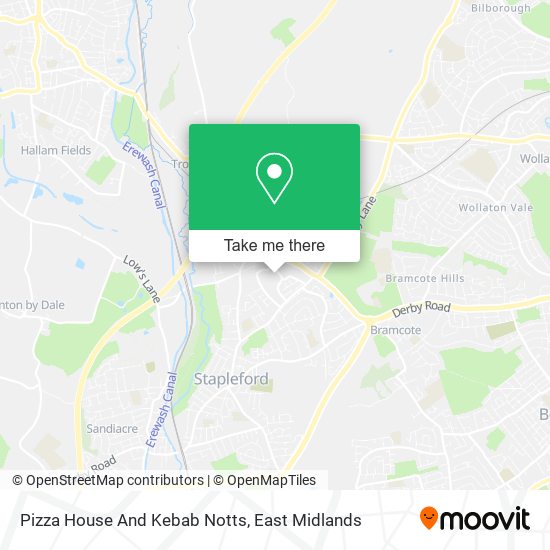 Pizza House And Kebab Notts map