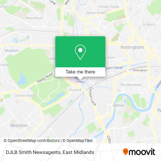 DJLB Smith Newsagents map