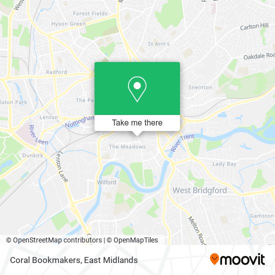 Coral Bookmakers map
