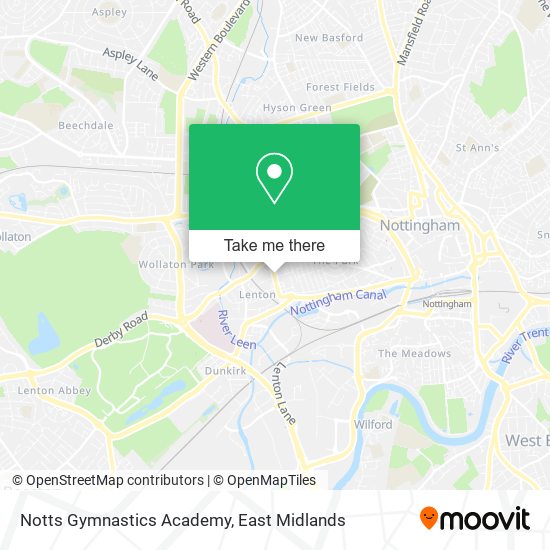 Notts Gymnastics Academy map