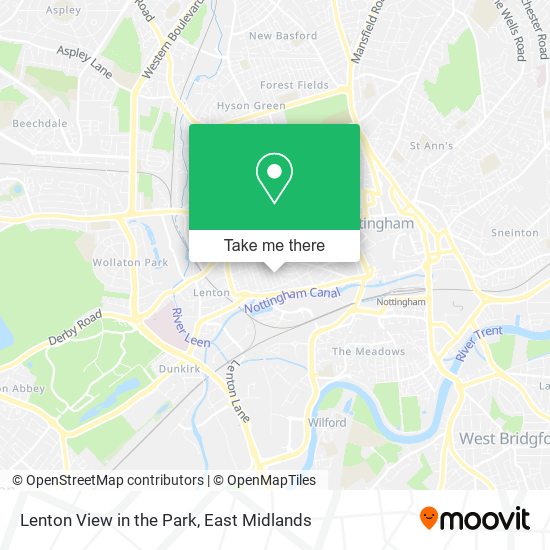 Lenton View in the Park map