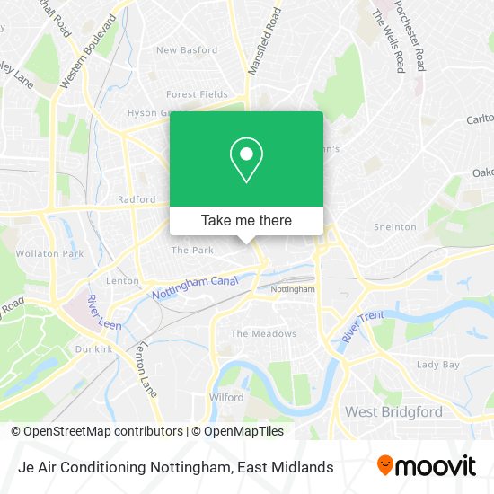 Je Air Conditioning Nottingham map