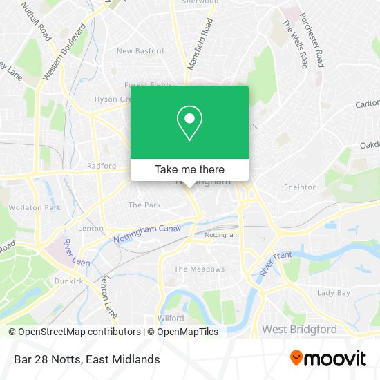 Bar 28 Notts map