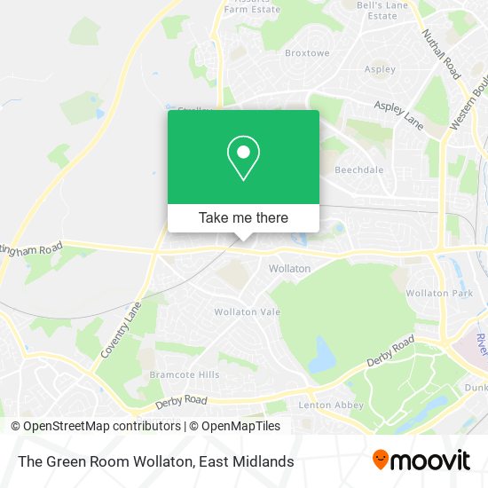 The Green Room Wollaton map