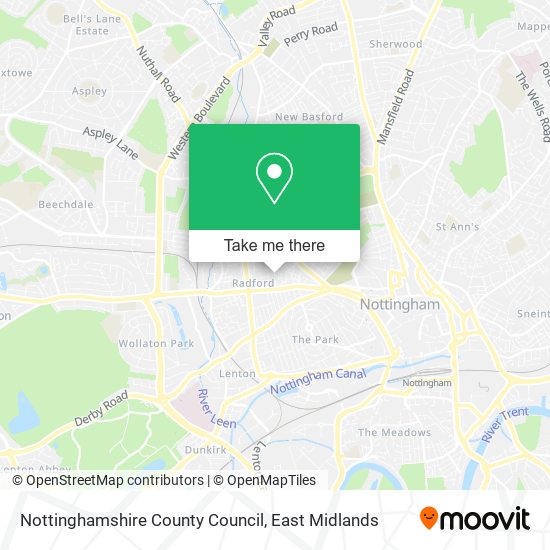 Nottinghamshire County Council map