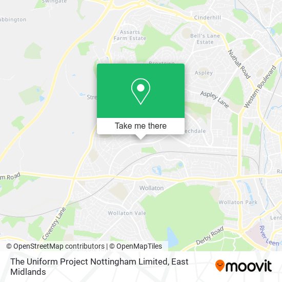 The Uniform Project Nottingham Limited map