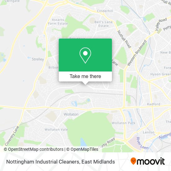 Nottingham Industrial Cleaners map