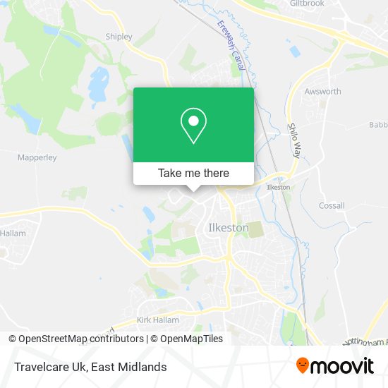 Travelcare Uk map