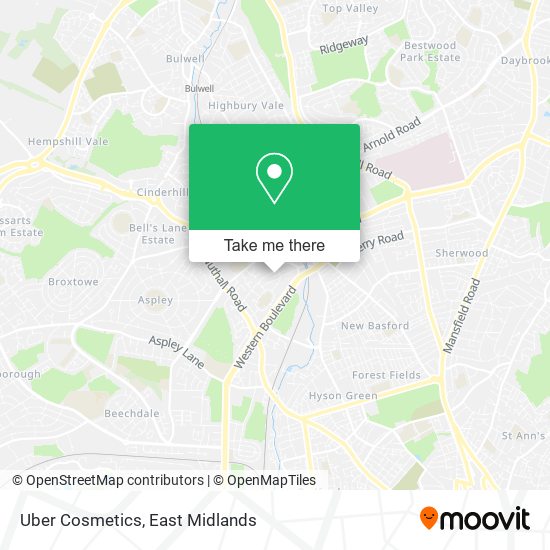 Uber Cosmetics map