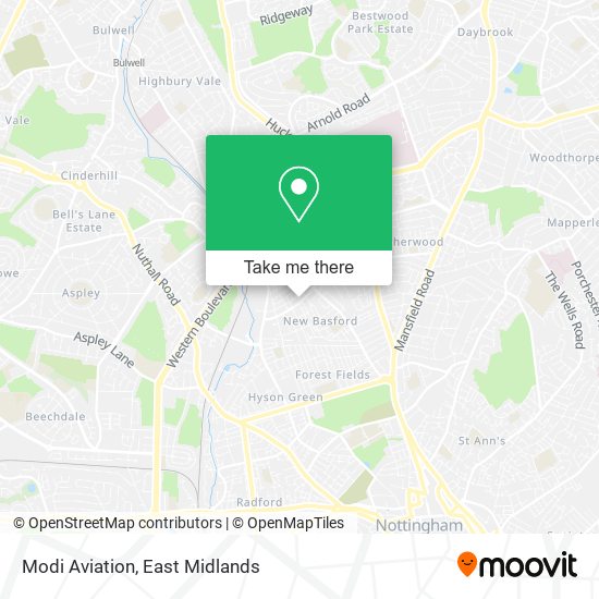 Modi Aviation map