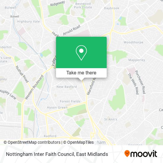 Nottingham Inter Faith Council map