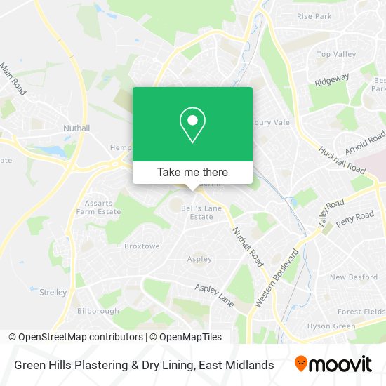 Green Hills Plastering & Dry Lining map