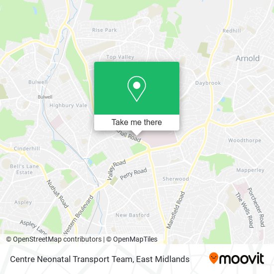 Centre Neonatal Transport Team map