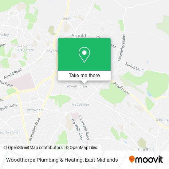 Woodthorpe Plumbing & Heating map