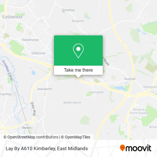 Lay By A610 Kimberley map