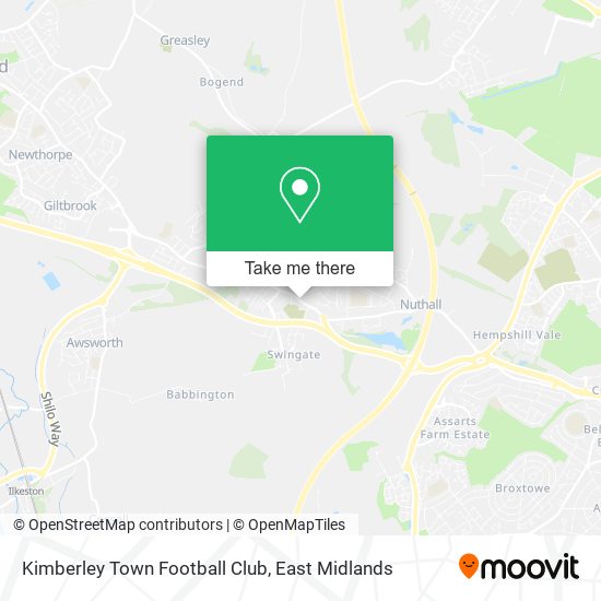 Kimberley Town Football Club map