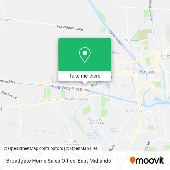 Broadgate Home Sales Office map
