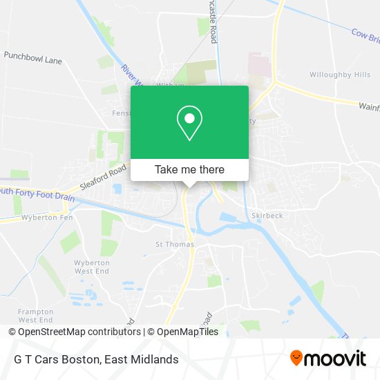 G T Cars Boston map