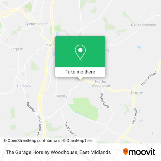 The Garage Horsley Woodhouse map