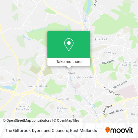 The Giltbrook Dyers and Cleaners map