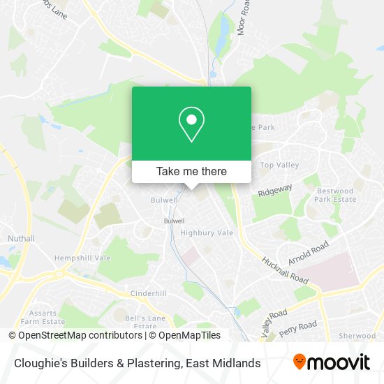 Cloughie's Builders & Plastering map