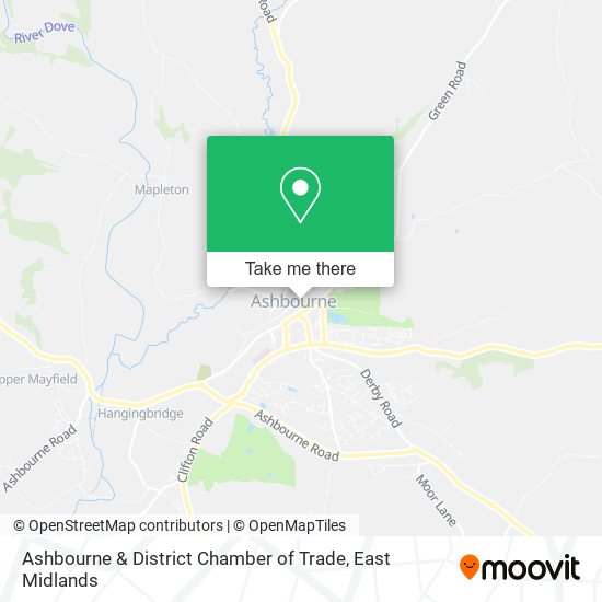 Ashbourne & District Chamber of Trade map