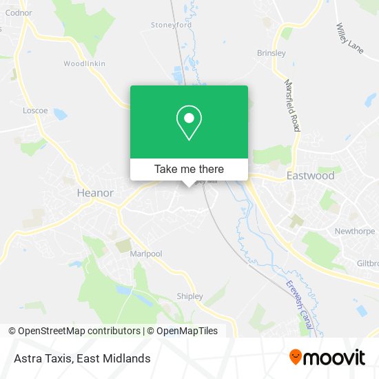 Astra Taxis map