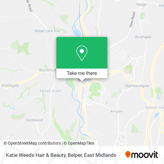 Katie Weeds Hair & Beauty, Belper map