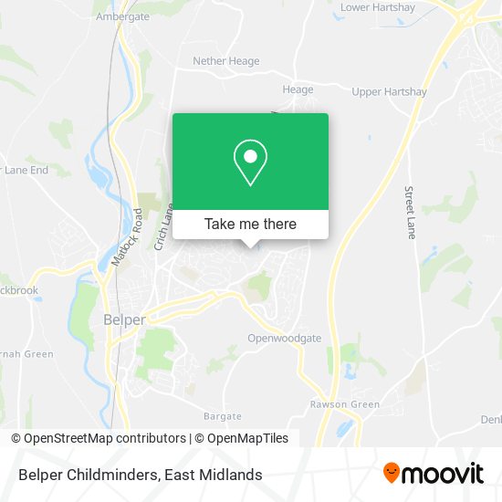 Belper Childminders map
