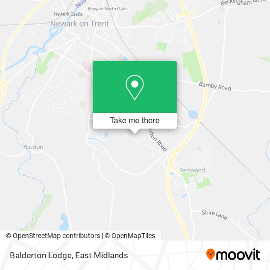 Balderton Lodge map
