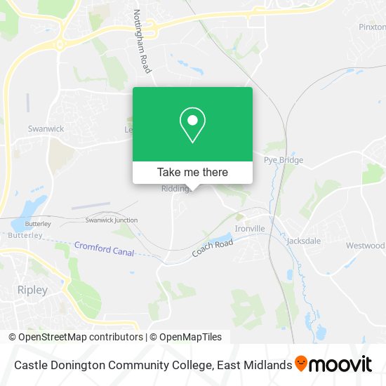 Castle Donington Community College map
