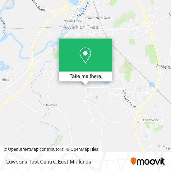 Lawsons Test Centre map