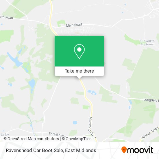 Ravenshead Car Boot Sale map