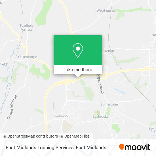 East Midlands Training Services map