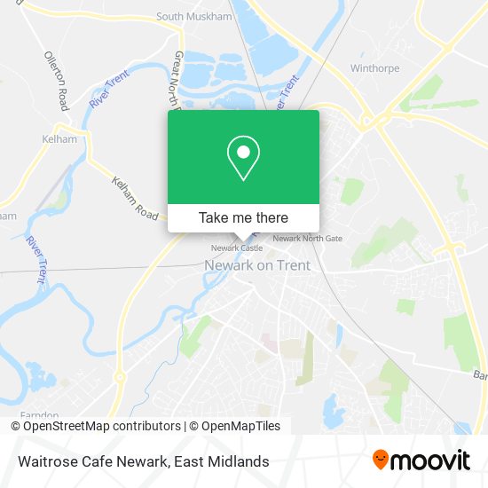 Waitrose Cafe Newark map
