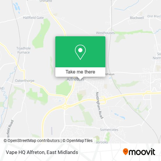 Vape HQ Alfreton map