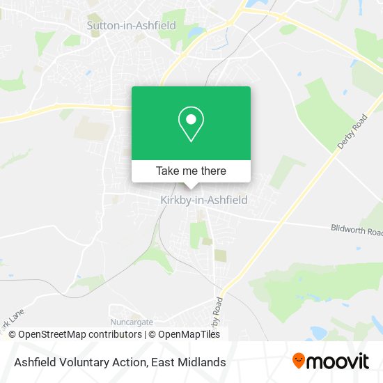 Ashfield Voluntary Action map